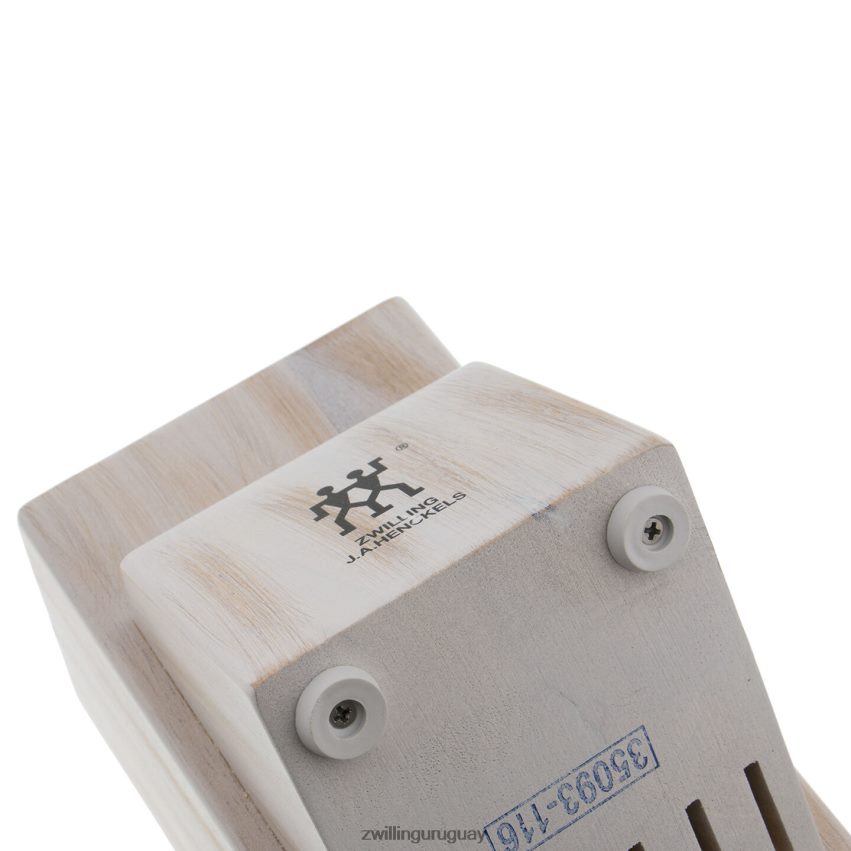 Almacenamiento de madera de caucho, madera de caucho, bloque de cuchillos blanco rústico doble vacío Zwilling cuchillería A688HF332 - Image 4