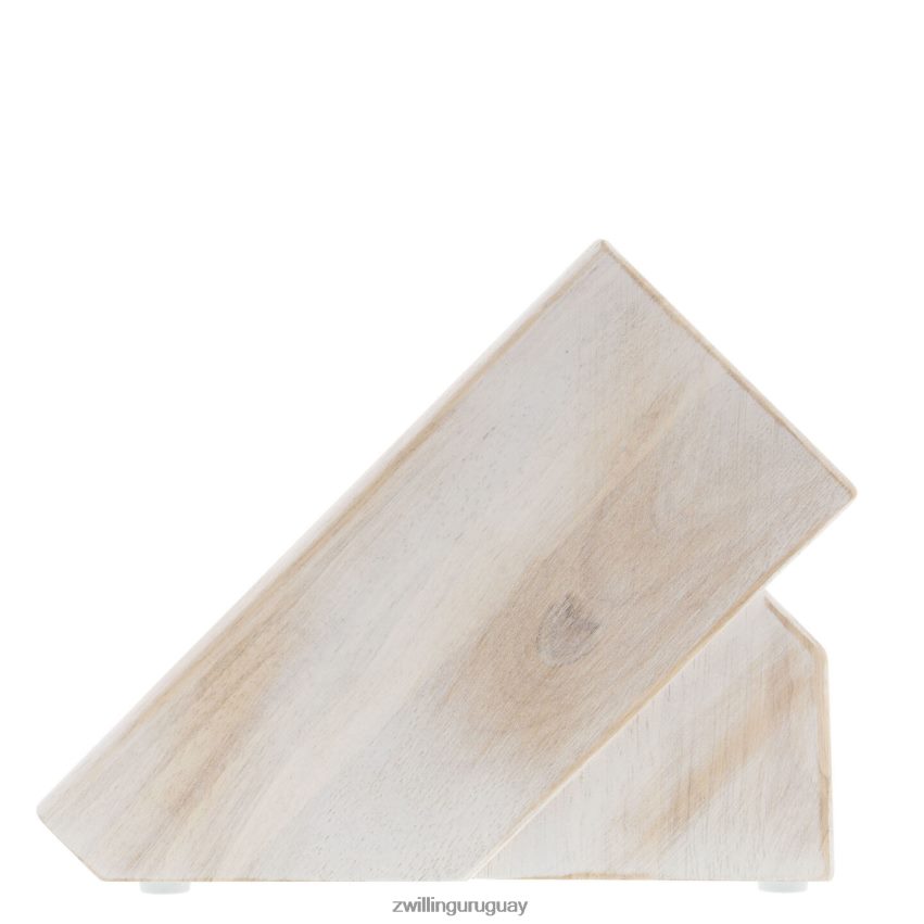 Almacenamiento de madera de caucho, madera de caucho, bloque de cuchillos blanco rústico doble vacío Zwilling cuchillería A688HF332 - Image 5