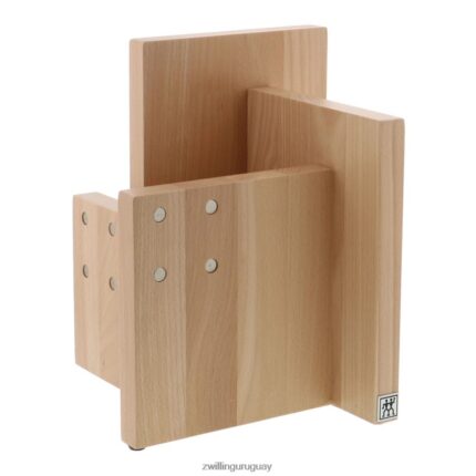 Almacenamiento de madera de haya, madera de haya, bloque magnético italiano cuadrado - natural Zwilling cuchillería A688HF269