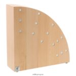 Almacenamiento de madera de haya, madera de haya, bloque magnético italiano redondo - natural Zwilling cuchillería A688HF263