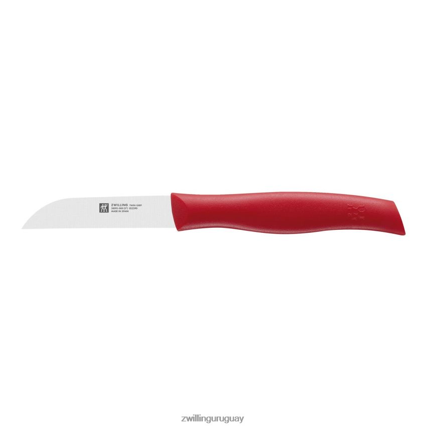 cuchillo para verduras de doble agarre de 3 pulgadas, rojo Zwilling cuchillería A688HF7 - Image 1