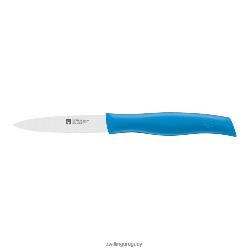 cuchillo pelador de doble empuñadura de 3,5 pulgadas, azul Zwilling cuchillería A688HF424 - Image 1
