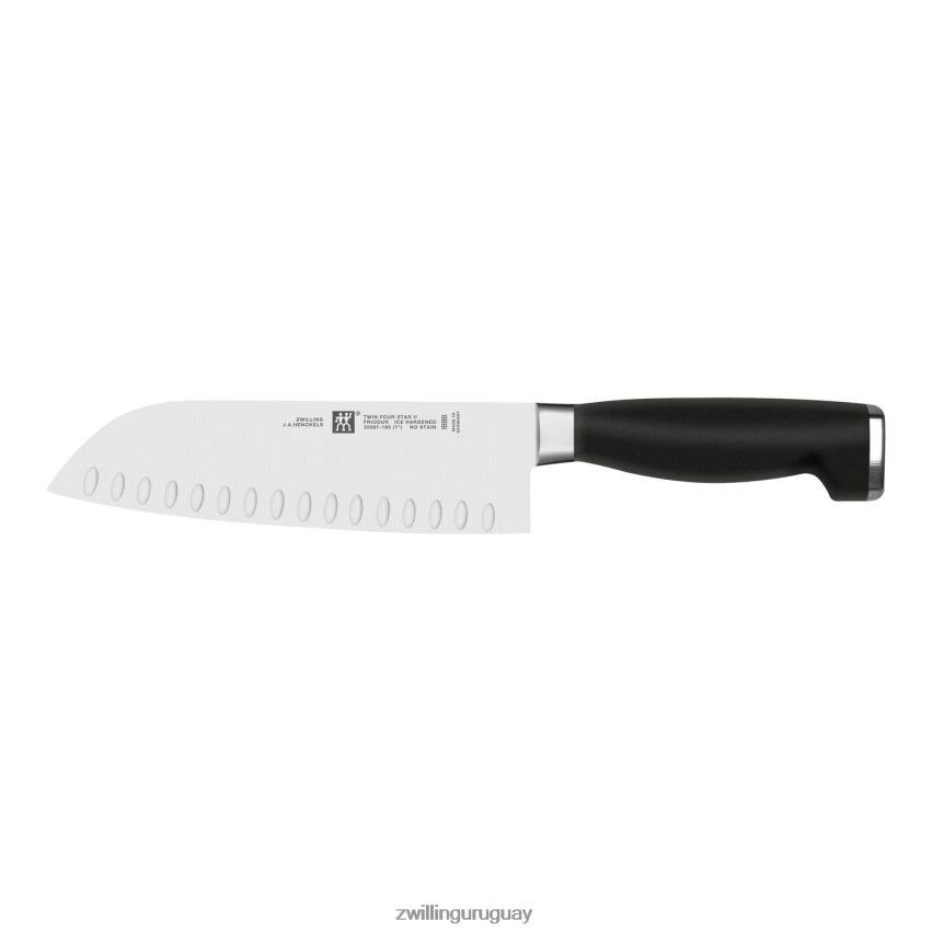 Cuchillo santoku twin four star ii de 7 pulgadas con borde hueco Zwilling cuchillería A688HF403 - Image 1