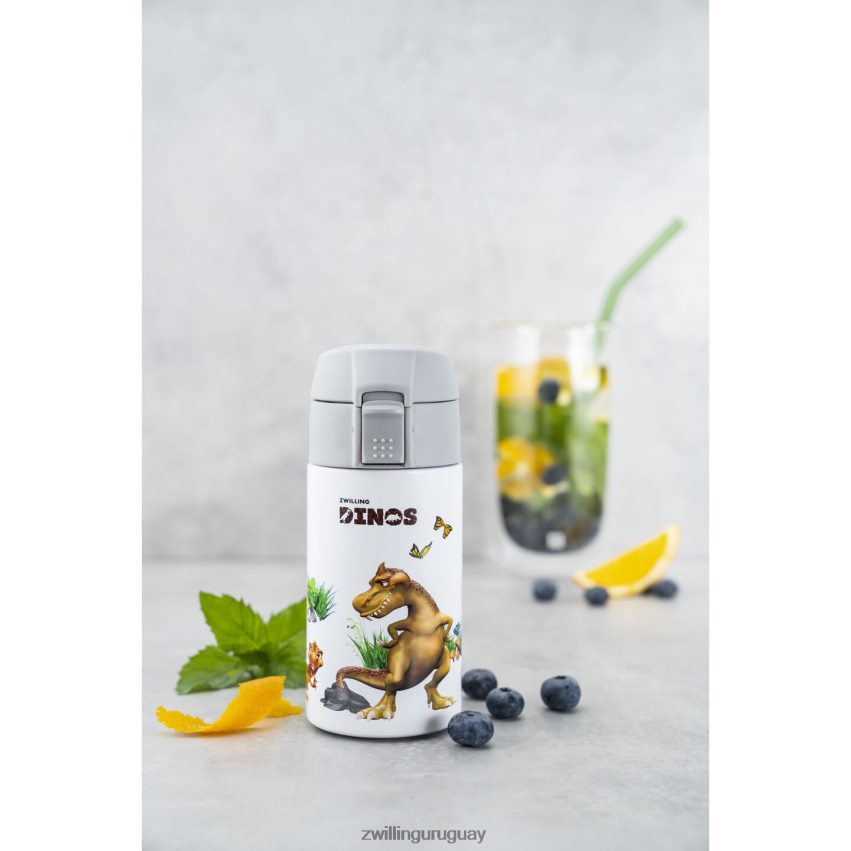 dinos Botella para beber dinos, 350 ml, acero inoxidable, blanco-gris Zwilling cocina A688HF534 - Image 5