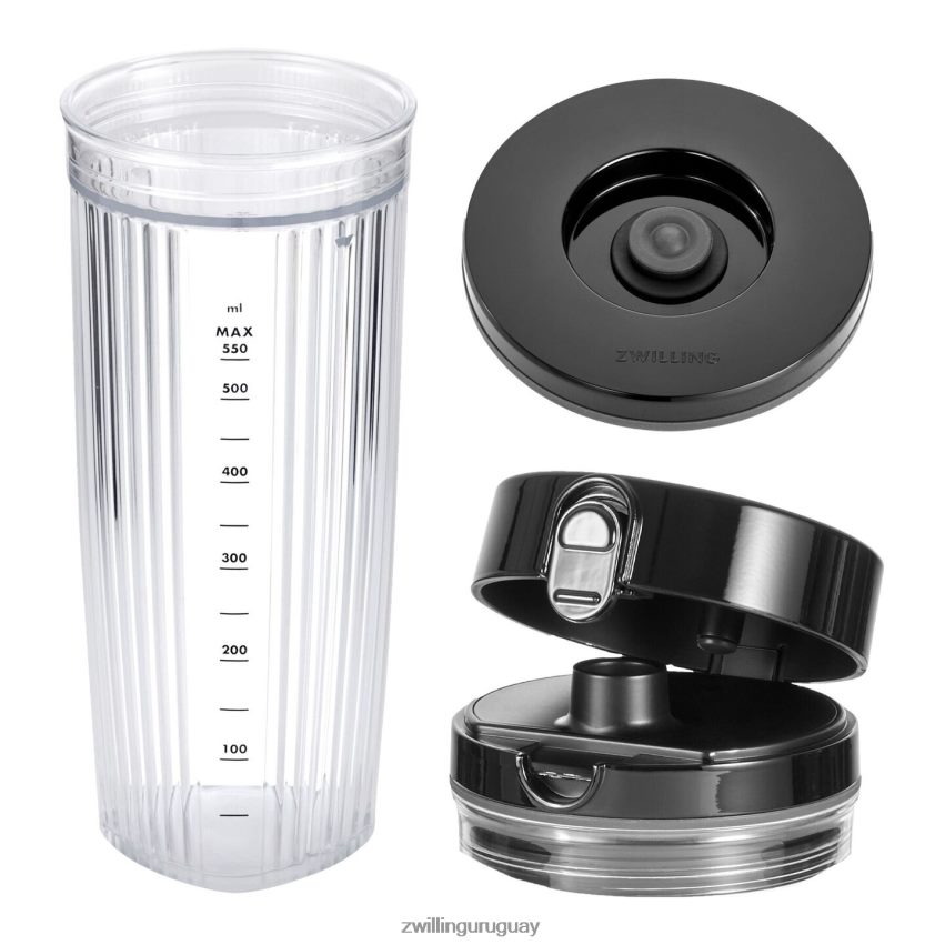 Jarra de licuadora personal enfinigy con tapa para beber y tapa de vacío - negro Zwilling electricidad A688HF585 - Image 1