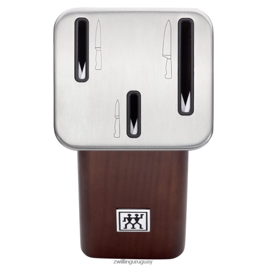 Juego de cuchillos Four Star de 4 piezas con bloque autoafilable, marrón Zwilling cuchillería A688HF127 - Image 4