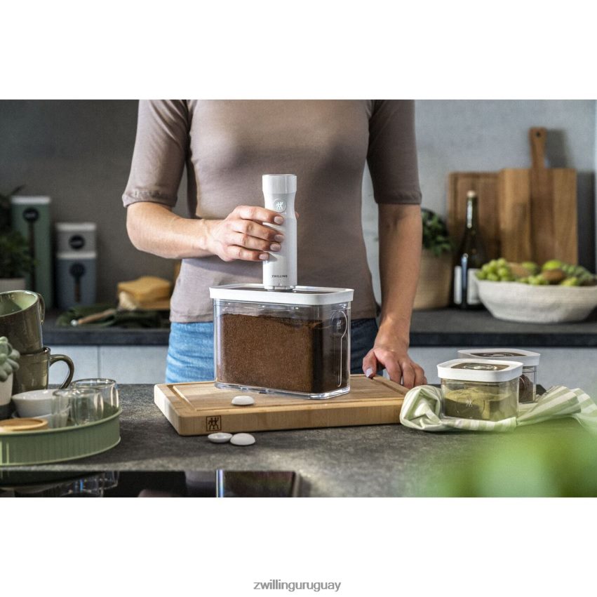 Juego de recipientes Fresh & Save Cube con bomba de vacío, mediano, 6 piezas, blanco transparente Zwilling cocina A688HF478 - Image 8