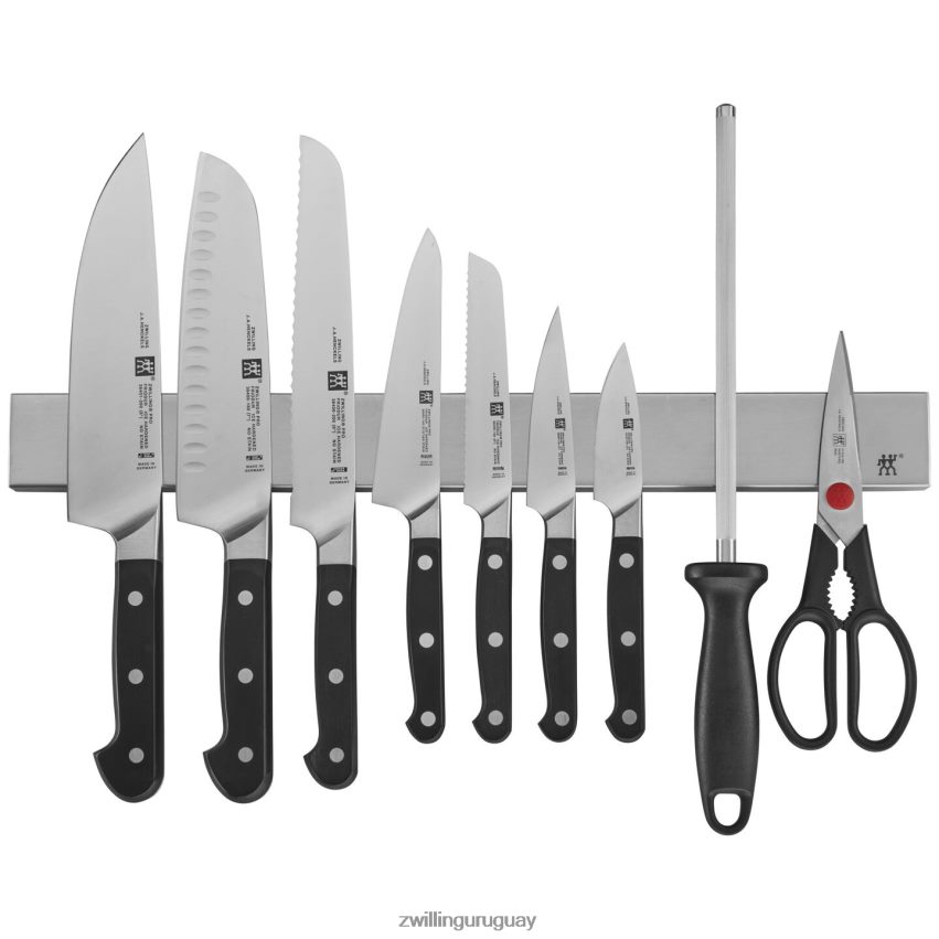 Juego pro de 10 piezas con barra magnética de acero inoxidable para cuchillos de 17,5" Zwilling cuchillería A688HF396 - Image 1