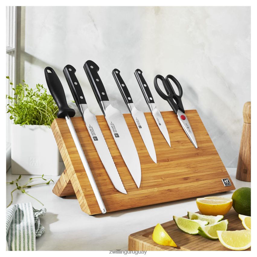 pro 7 piezas, juego con bloque de caballete magnético de bambú, bambú Zwilling cuchillería A688HF406 - Image 3