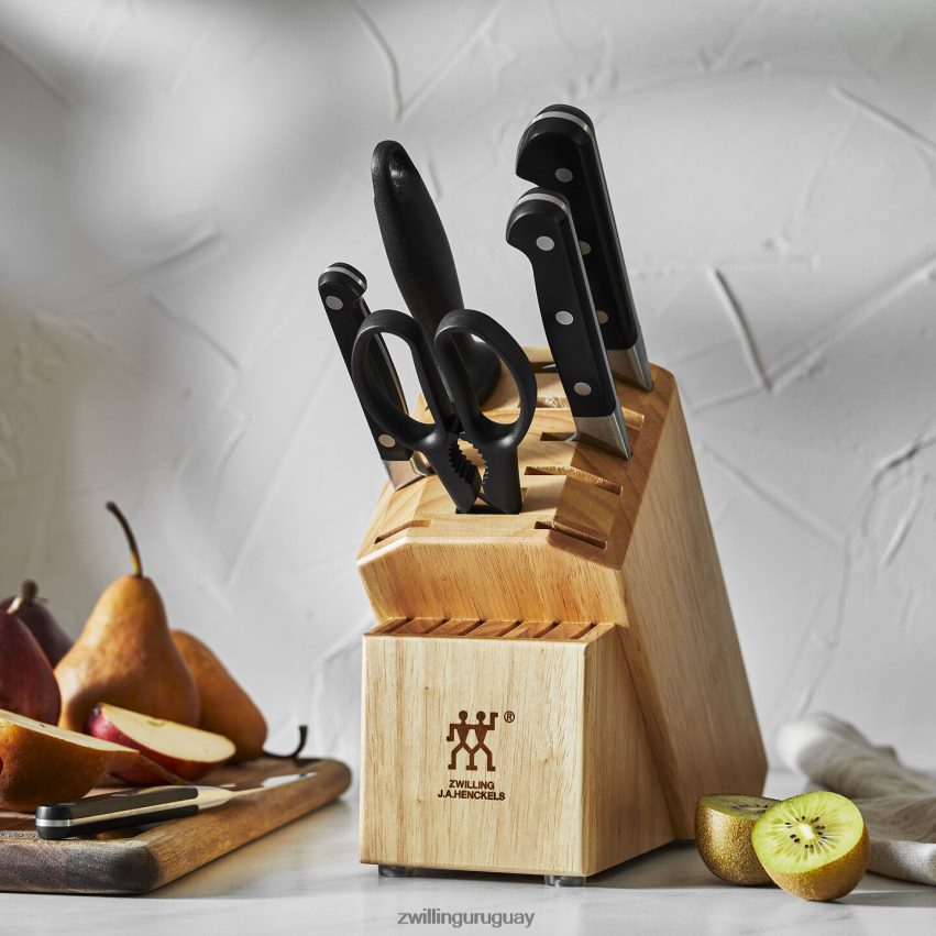 pro 7 piezas, juego de bloques de cuchillos, natural Zwilling cuchillería A688HF94 - Image 3