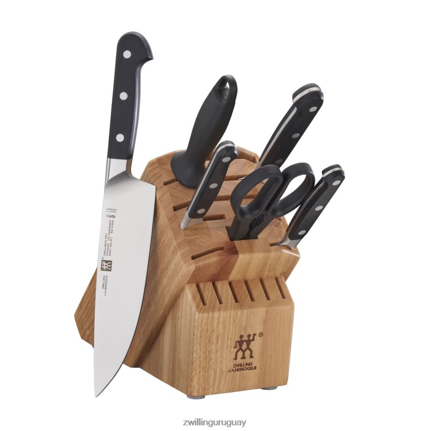 pro 7 piezas, juego de bloques de cuchillos, natural Zwilling cuchillería A688HF94 - Image 1