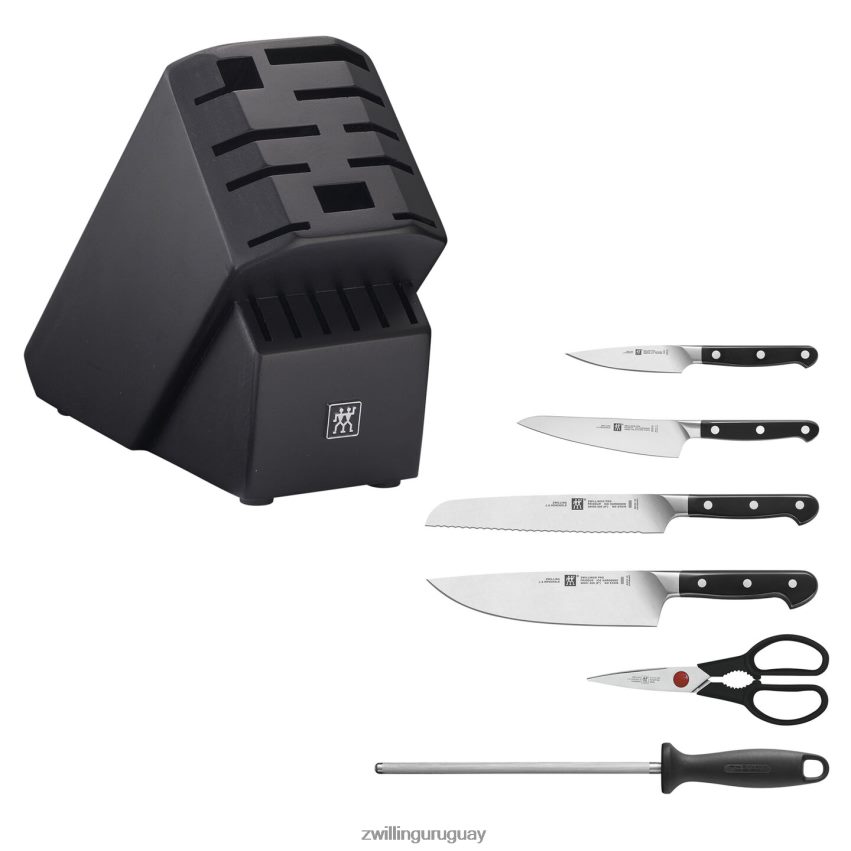 pro 7 piezas, juego de bloques de cuchillos, negro mate Zwilling cuchillería A688HF101 - Image 2