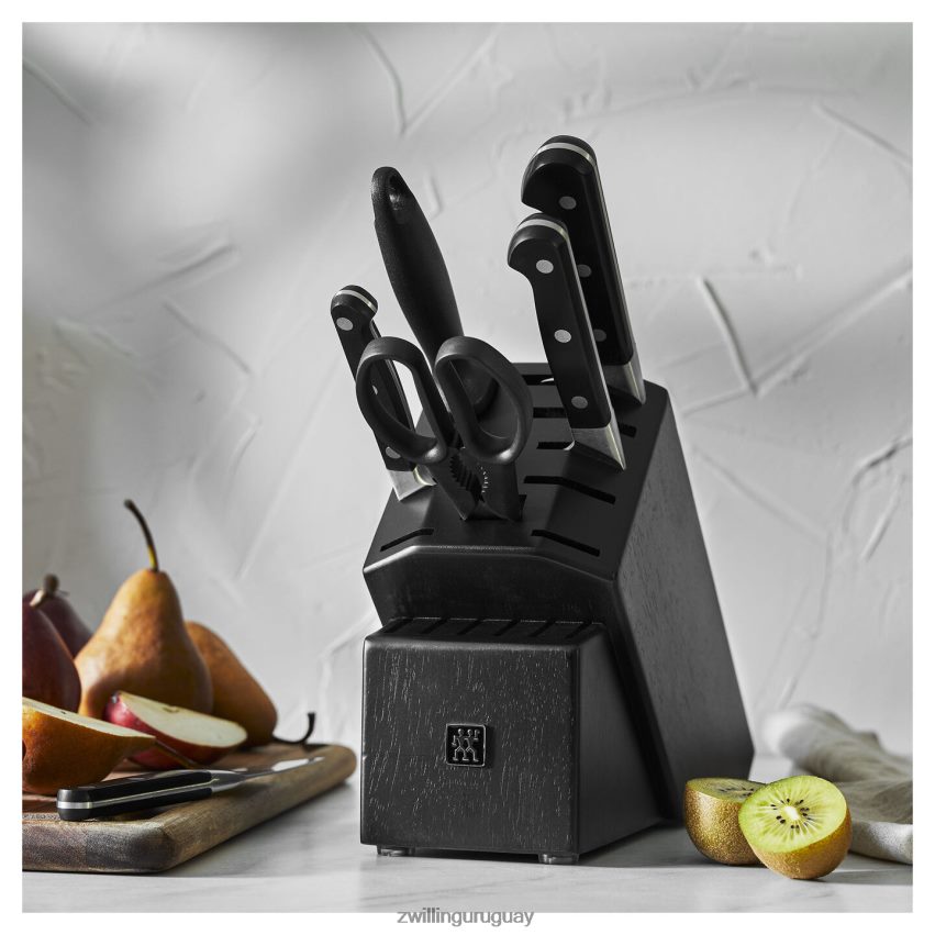 pro 7 piezas, juego de bloques de cuchillos, negro mate Zwilling cuchillería A688HF101 - Image 3
