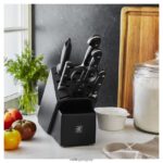 pro 7 piezas, juego de bloques de cuchillos, negro mate Zwilling cuchillería A688HF101 - Image 4