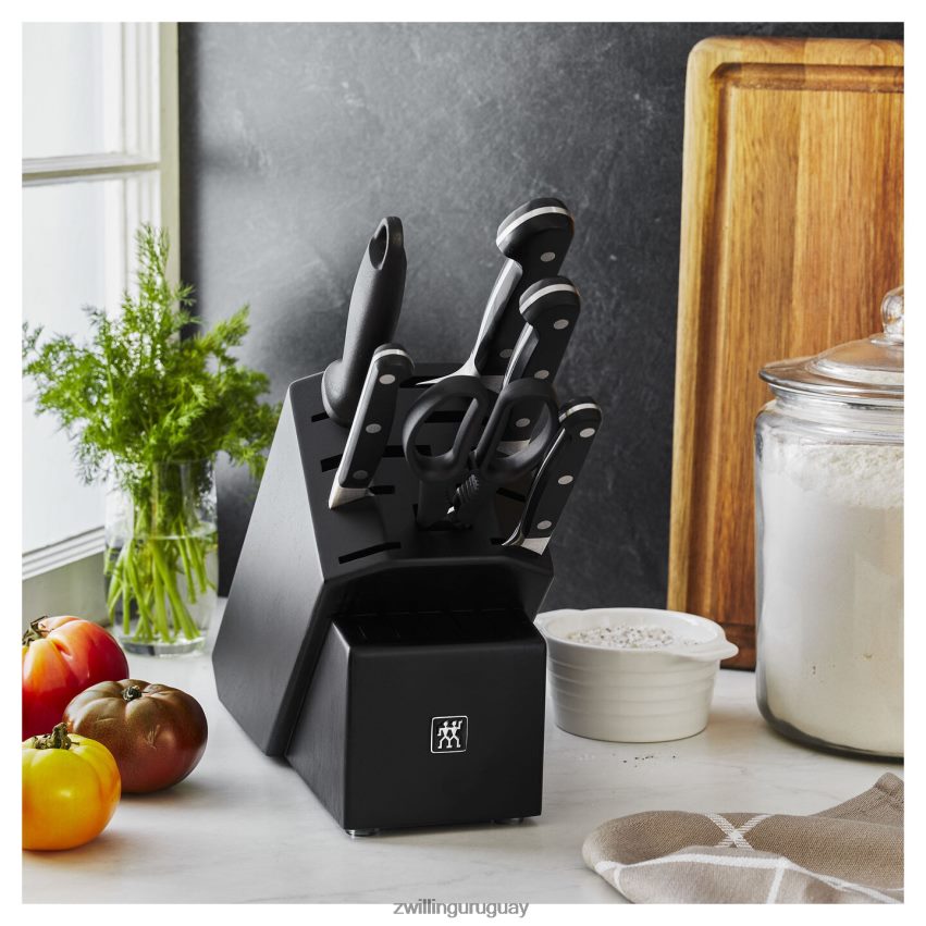pro 7 piezas, juego de bloques de cuchillos, negro mate Zwilling cuchillería A688HF101 - Image 4