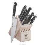 professional s juego de bloques de 10 piezas con bloque de madera de caucho rústico blanco, blanco rústico Zwilling cuchillería A688HF339
