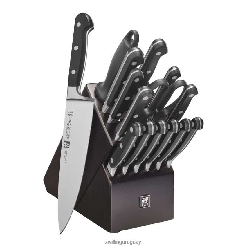 professional s juego de bloques de cuchillos de 16 piezas, negro mate Zwilling cuchillería A688HF90 - Image 1