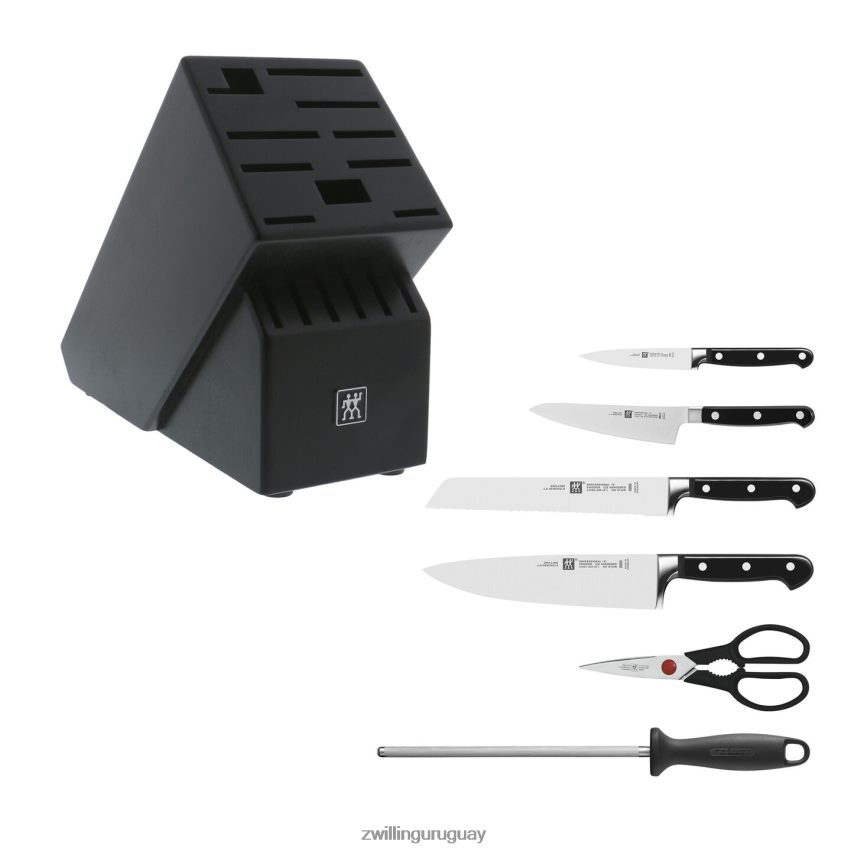 professional s juego de bloques de cuchillos de 7 piezas, negro mate Zwilling cuchillería A688HF111 - Image 2