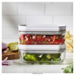 recipiente al vacío pequeño Fresh & Save s/2uds, vidrio, gris Zwilling cocina A688HF467 - Image 2