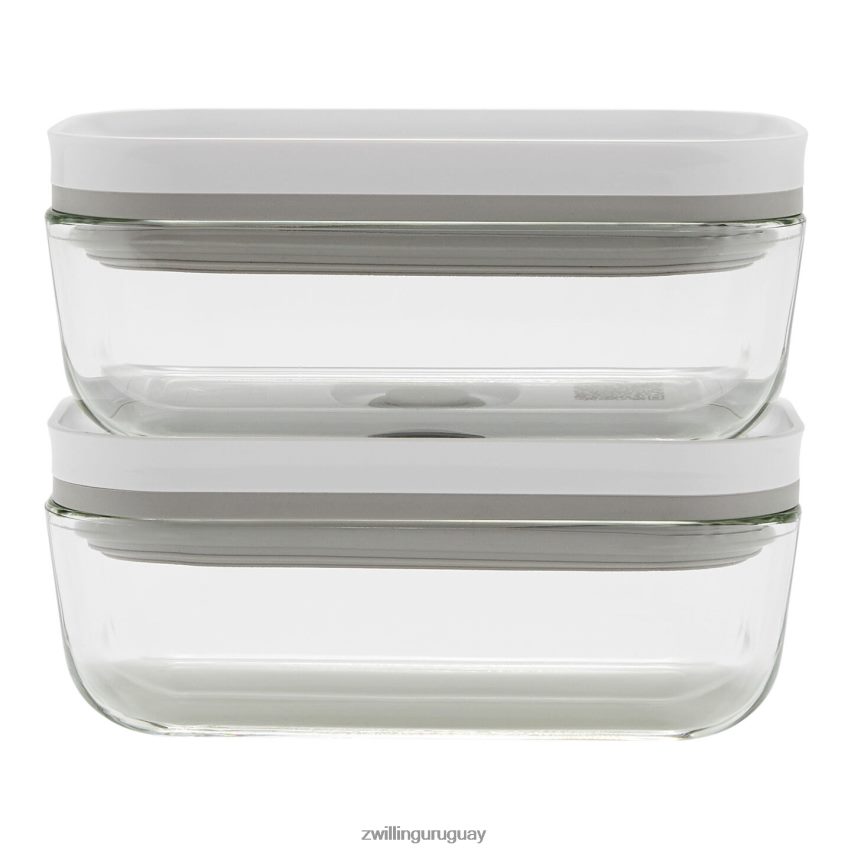 recipiente al vacío pequeño Fresh & Save s/2uds, vidrio, gris Zwilling cocina A688HF467 - Image 1