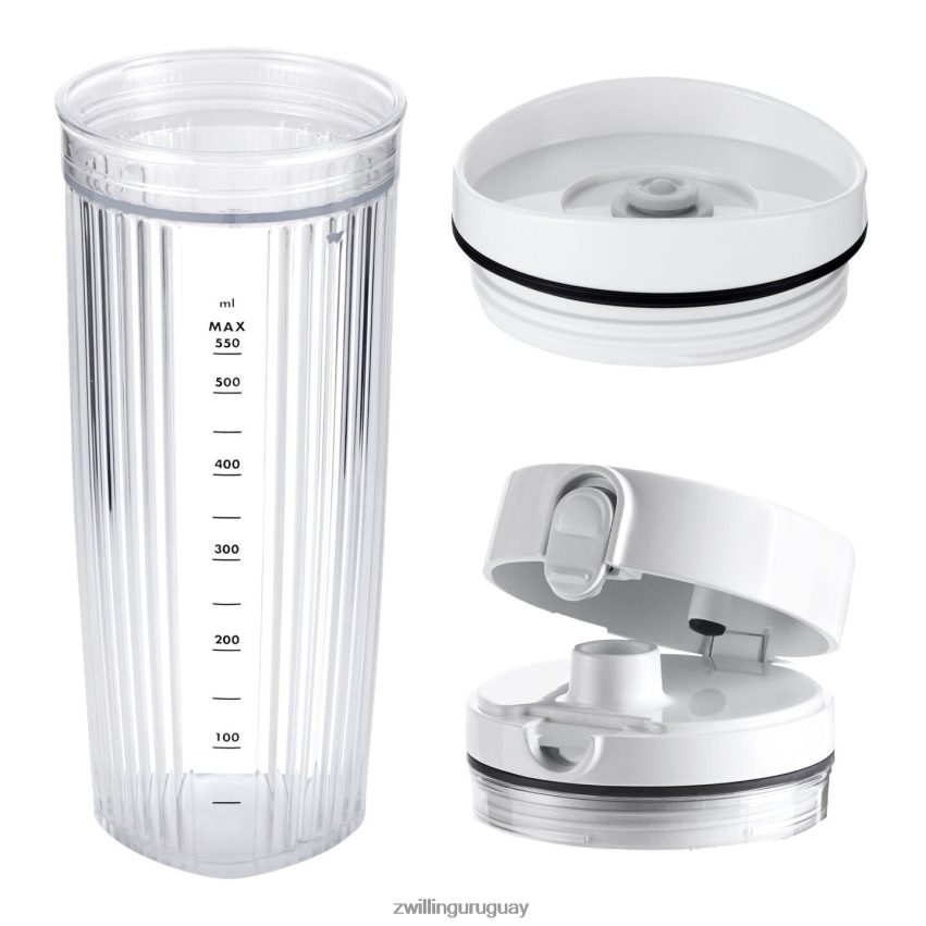Vaso de batidora personal enfinigy con tapa para beber y tapa para vacío - blanco Zwilling electricidad A688HF576 - Image 1
